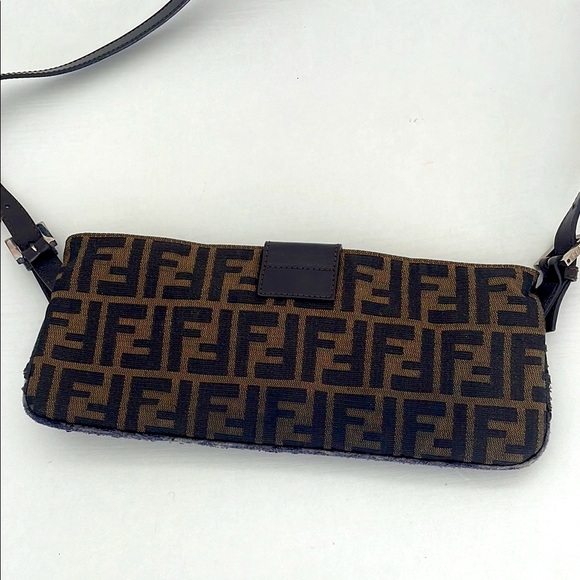 FENDI Black and Brown Monogram Shoulder Bag - Picture 5 of 5